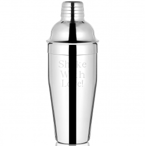 Engraved Bachelor Martini Cocktail Shaker